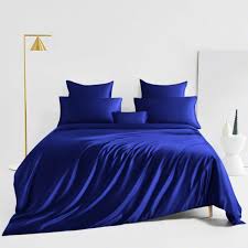Royal Blue Silk Bed Linen From The