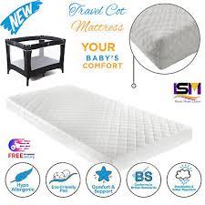 travel cot crib mattress quilted cover