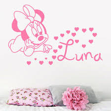 Personalised Minnie Mouse Wall Stickers