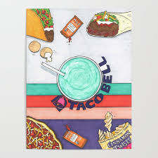 Tacobell Table Poster By Gauthtistic