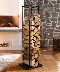Wood Interior Design Indoor Firewood Rack