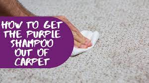 how to get purple shoo out of carpet