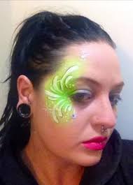 green fairy facepaint a face painting
