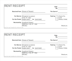 Rental Receipt Templates Doc Excel Free Premium Rent