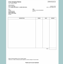 Template For Invoice In Excel And Blank Excel Simple Uk Word