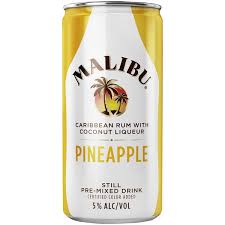 Fill a chilled highball glass with ice cubes and add malibu. Malibu Caribbean Rum With Coconut Liqueur Pineapple Pre Mixed Drink 200 Ml Instacart