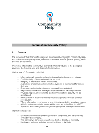 This policy defines what constitutes a viable or obsolete computer, how each will be handled. Information Security Policy Template Information Security Information