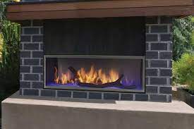 gas outdoor fireplaces marsh s fireplace