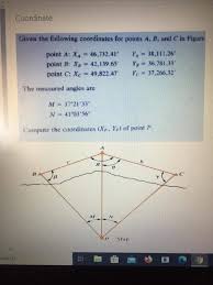 solved coordinate given the following