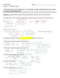 Review Packet Answers Precalc Jnt