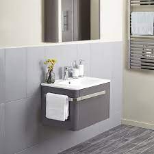 Linen 600mm Wall Hung Vanity Unit With