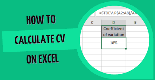 calculate cv on excel calculate