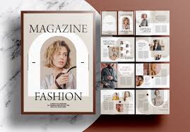free indesign brown fashion magazine