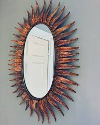 Spanish Mid Century Sunburst Mirror