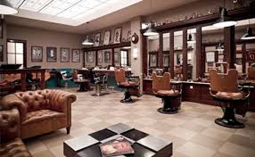 The House And Barber Shop That Nike Built  The University Of     Coloribus    Ludlow Blunt  formerly Tommy Guns NYC  uses tin ceiling tiles in his  vintage barber shop 
