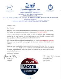 Keystone Branch 157 National Association Of Letter
