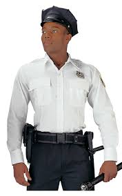 Police Security Uniform Shirt Light Blue Or White Long