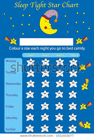 Sleep Tight Reward Chart Going Bed Miscellaneous Stock Image