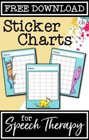 Free Speech Therapy Sticker Charts In An Adorable Monster