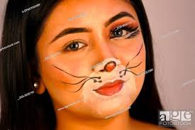 applying makeup on face cat whiskers