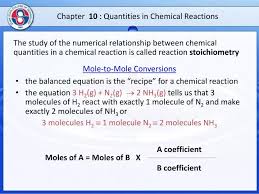 Quantities In Chemical Reactions