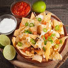 Nachos With Just Cheese And Salsa gambar png