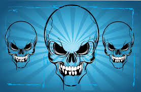 horror skulls vector art vector art