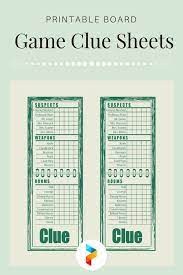 May 22, 2019 · the basis of the treasure hunt is that kids will have clues leading them from place to place and clue to clue. 10 Best Printable Board Game Clue Sheets Printablee Com