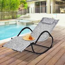 Outsunny Steel Garden Rocking Chair