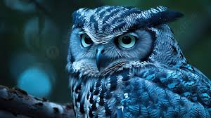 dark blue owl wallpapers background