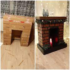 Cardboard Fireplace Diy