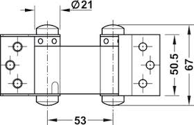 double action spring hinge dimensions