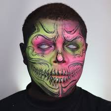 neon skull makeup look snazaroo us