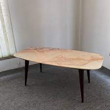 Coffee Table With Marble Shelf And