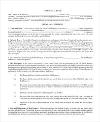 Sample Commercial Lease Form 9 Free Documents Download In Word Pdf