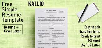 Click the download button for more information and to make your free download. Kallio Simple Resume Word Template Docx