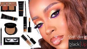 full face of black up makeup tutorial