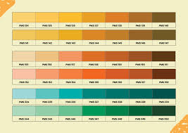 pantone matching system color chart in