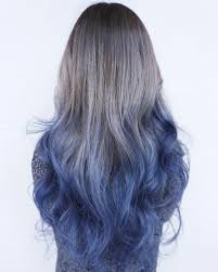 You can keep the top part of your hair natural and use hair extensions to add an outrageously dyed bottom part of the ombre. Ombre Hair Blue And Brown