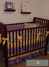 Purple And Yellow Crib Bedding Flash