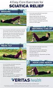 There are 4 sciatica exercises your spine specialist may recommend to help you reduce sciatic nerve pain caused by degenerative disc disease: Sciatica Exercises For Sciatica Pain Relief
