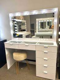 Modern Vanity Table With Mirror Glass