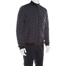 Dolce Gabbana Black Polka Dot Embroidered Zip Front Bomber Jacket L