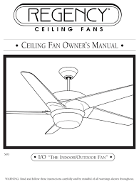 regency the indoor outdoor fan owner s