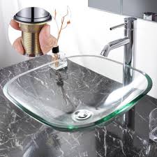 Bathroom Tempered Glass Vessel Sink