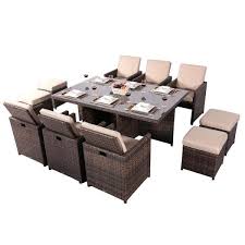 direct wicker athena brown 11 pieces