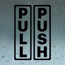 Push Pull Vinyl Stickers Decals Signs