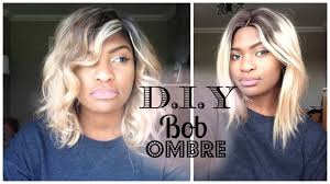 We suggest that you use blonde color, blue color or red color. D I Y Bob Ombre Hair Tutorial Wowafricanhair Youtube