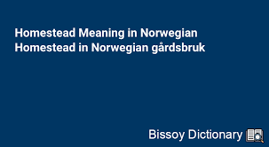 homestead meaning in norwegian
