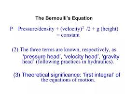 The Bernoulli S Equation Powerpoint